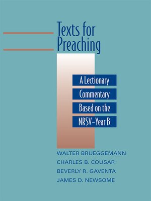 cover image of Texts for Preaching, Year B